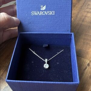 Swarovski Silver Necklace with Dazzling Crystal